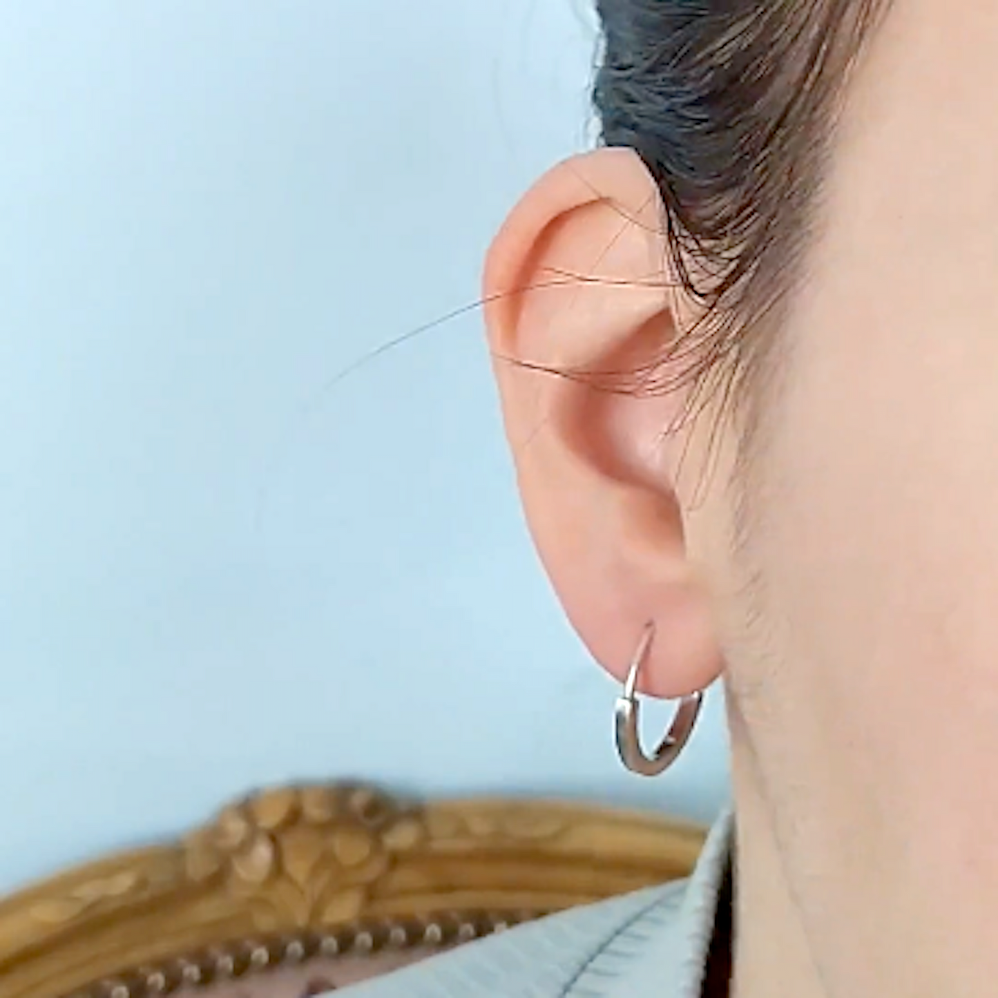 Tara | flat open hoops in silver