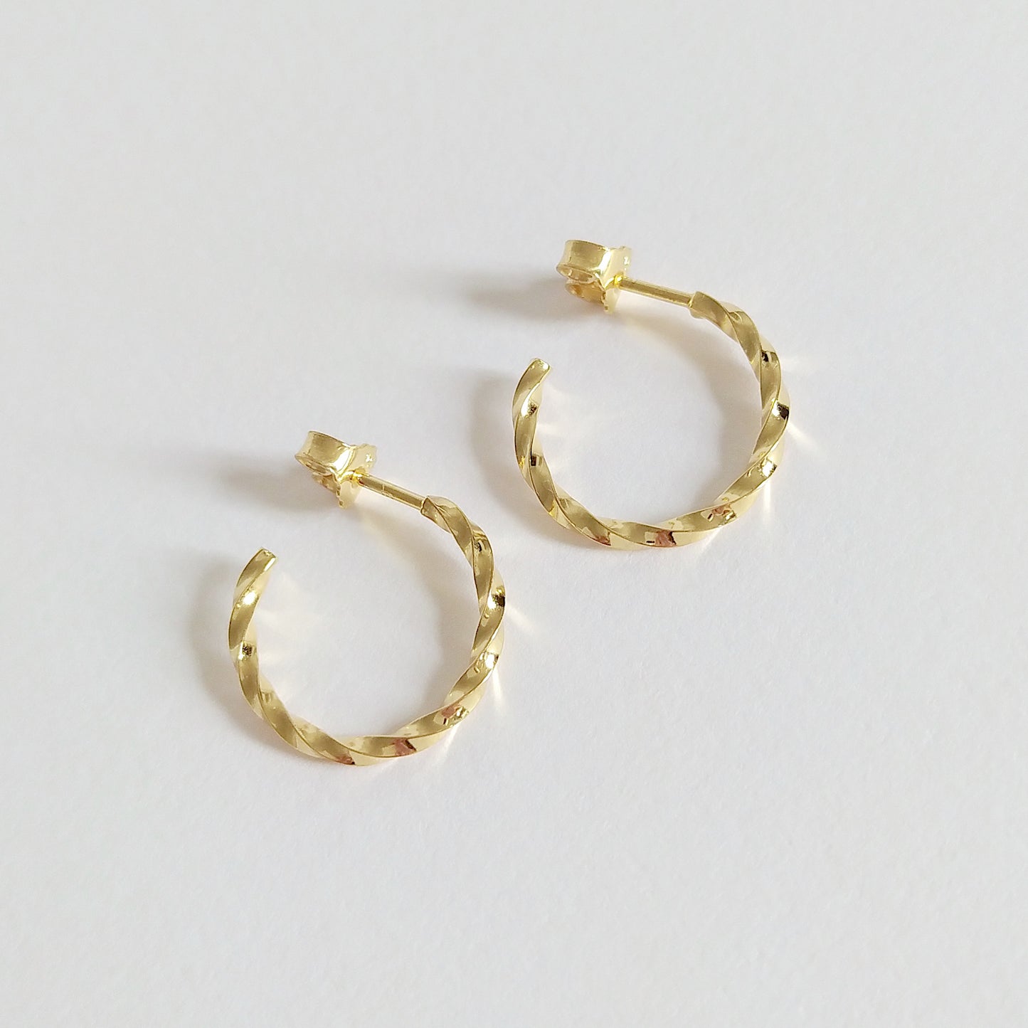 Blair | golden twisted hoop ear studs
