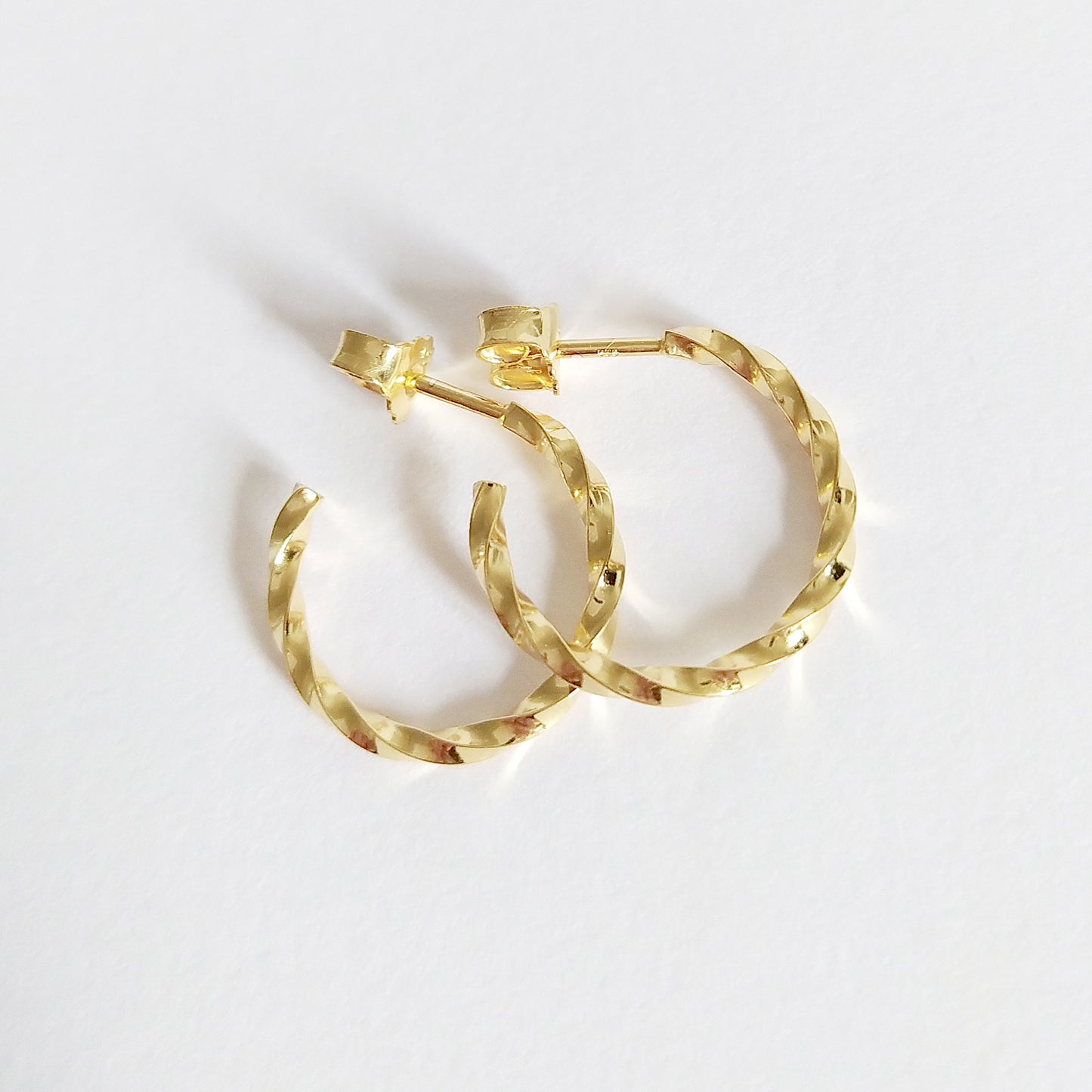 Blair | golden twisted hoop ear studs