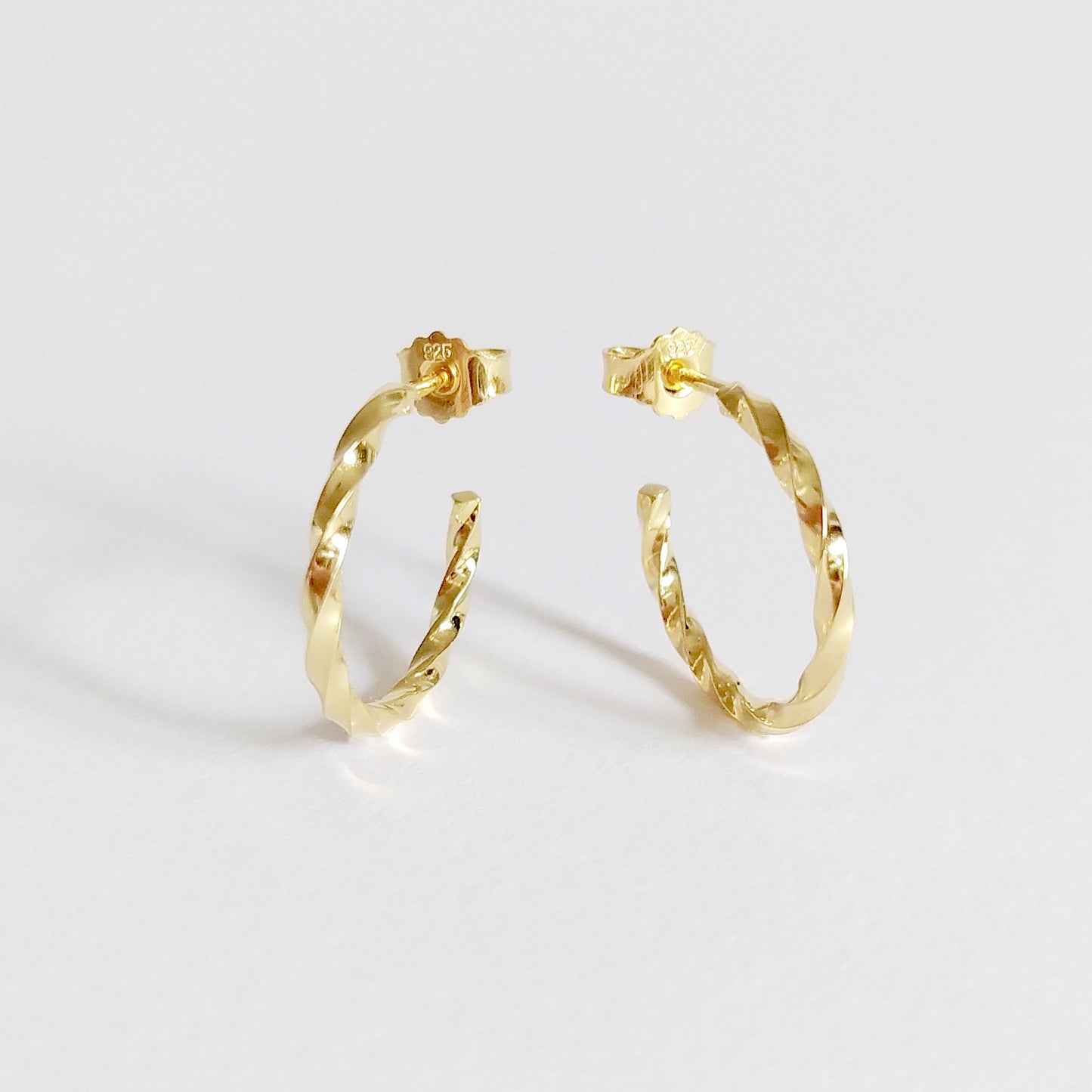 Blair | golden twisted hoop ear studs
