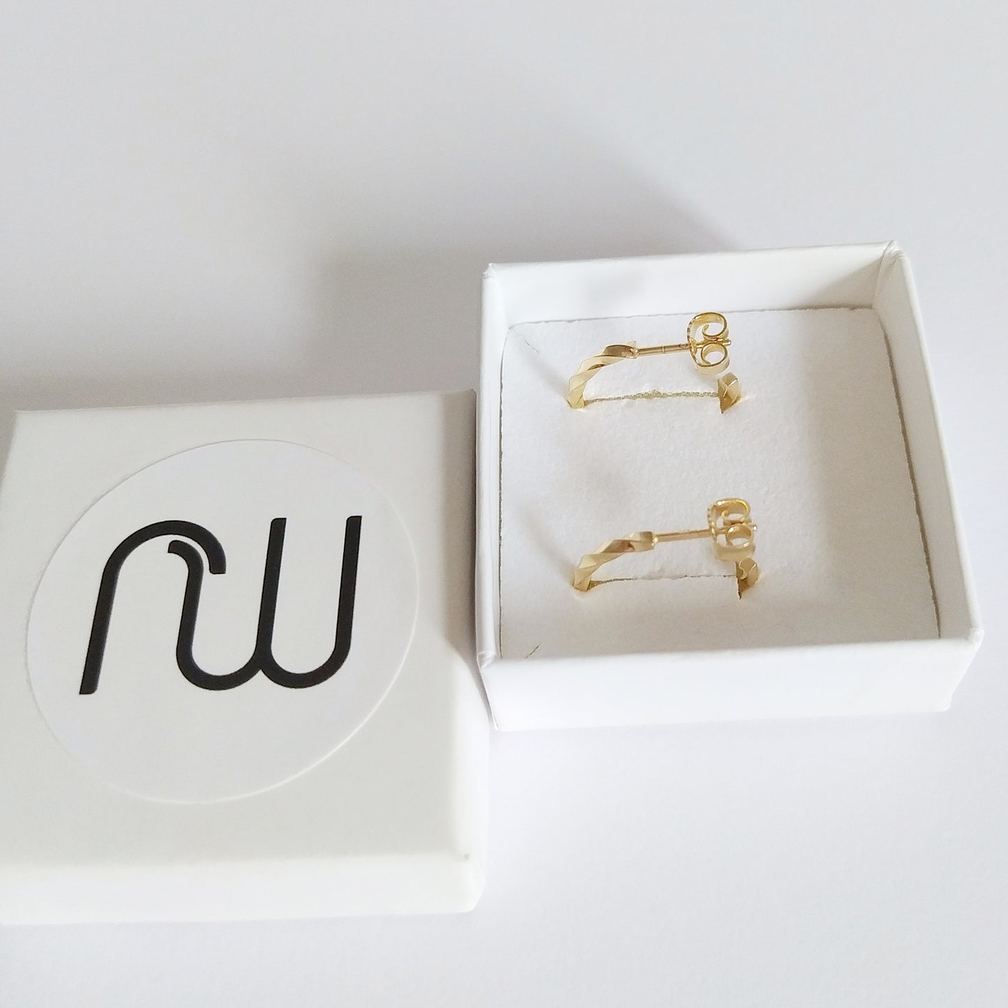 Blair | golden twisted hoop ear studs