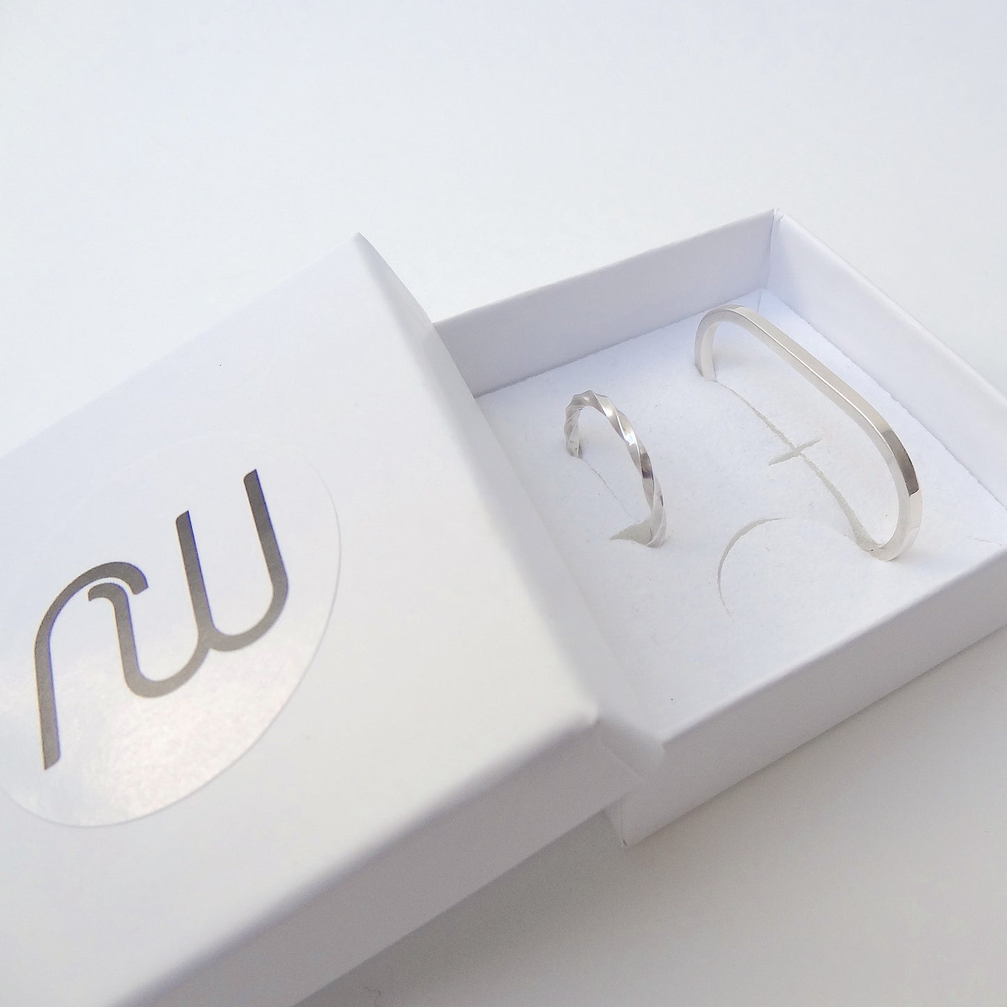 Nia | bold silver double ring