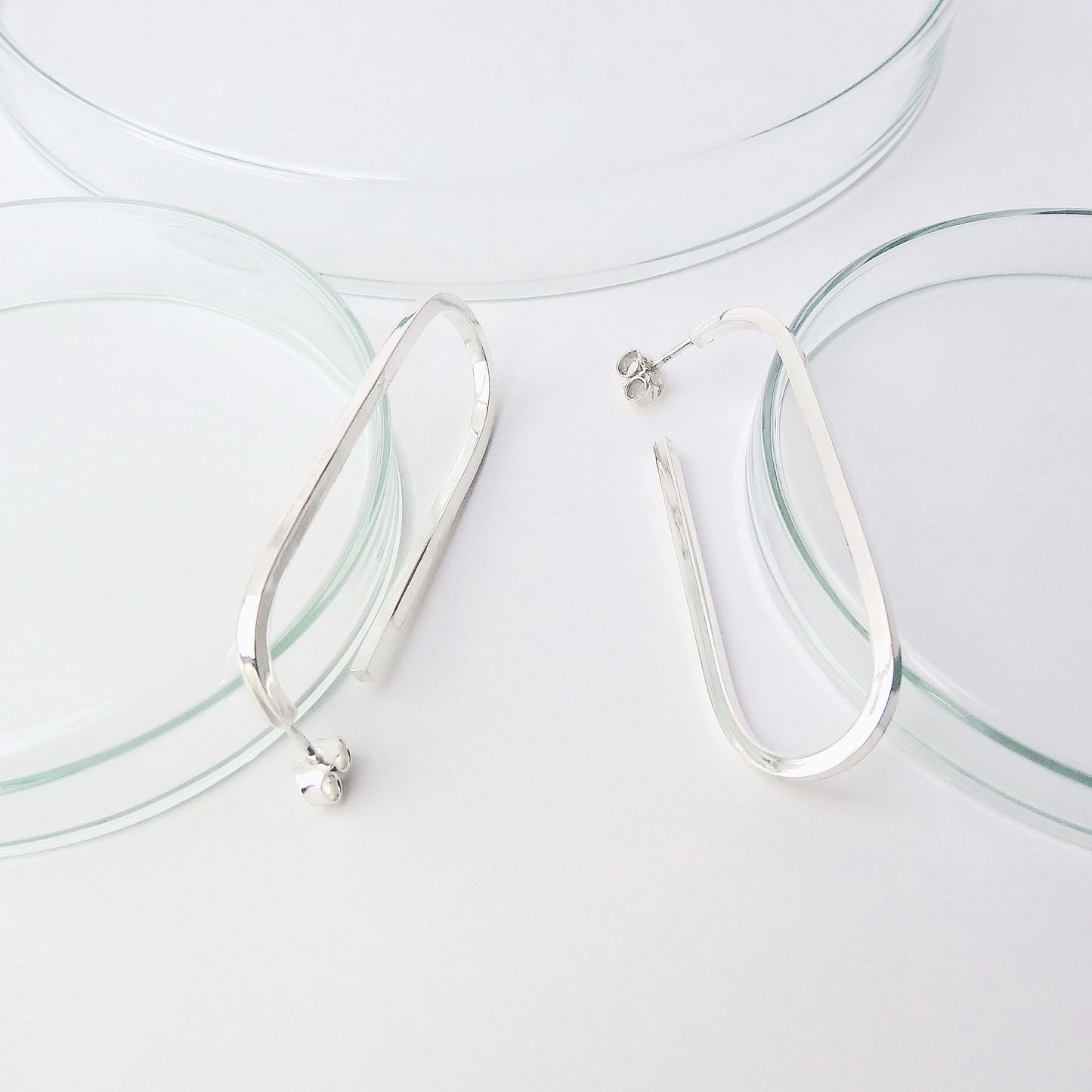 Agnes | long oval chain link earrings