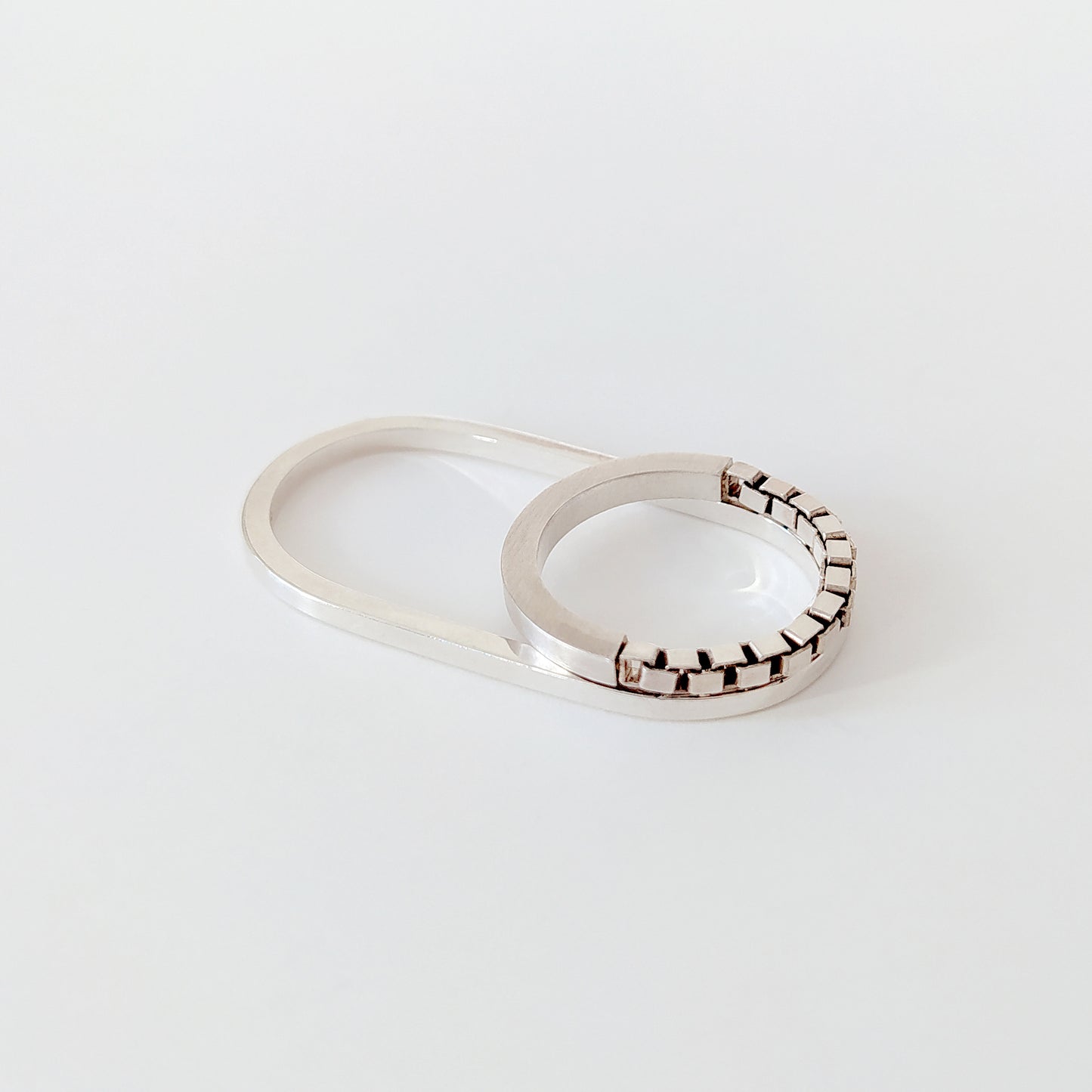 zwei Hälften Ring aus Sterling Silber | Sana