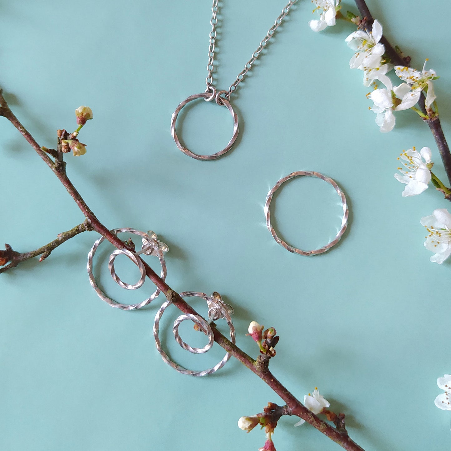 Darcy | skinny twisted silver ring