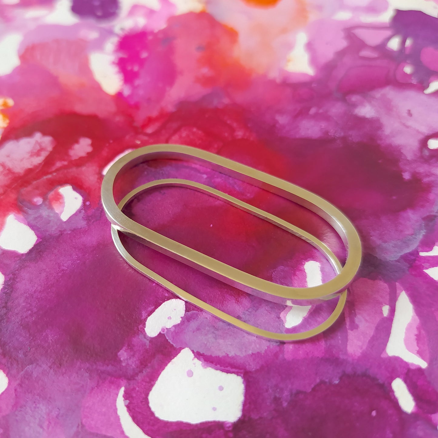 Nia | bold silver double ring