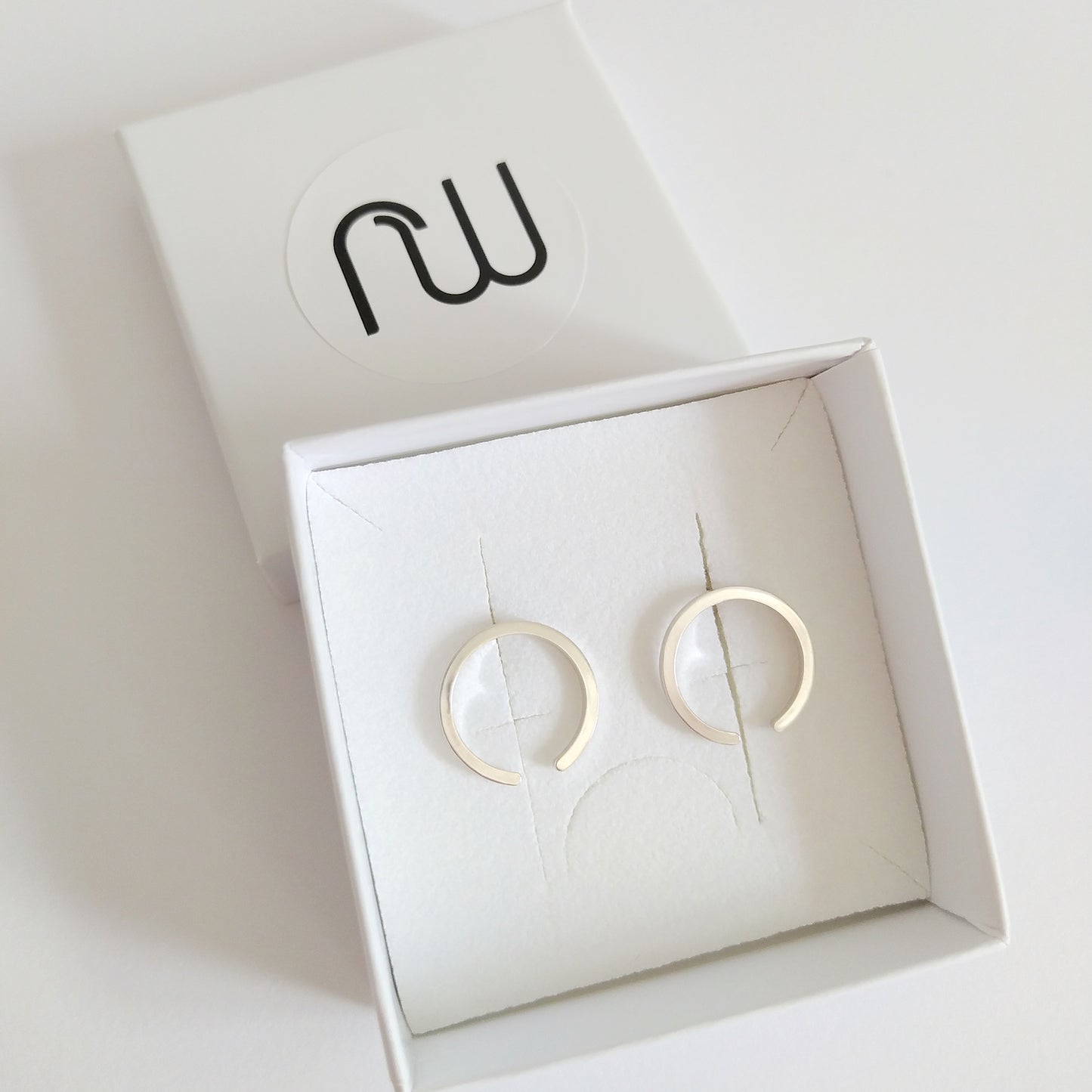 Mila | large open circle ear studs
