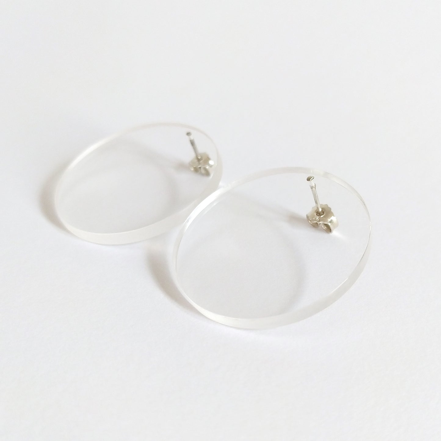 Ariadne | large transparent disc earrings