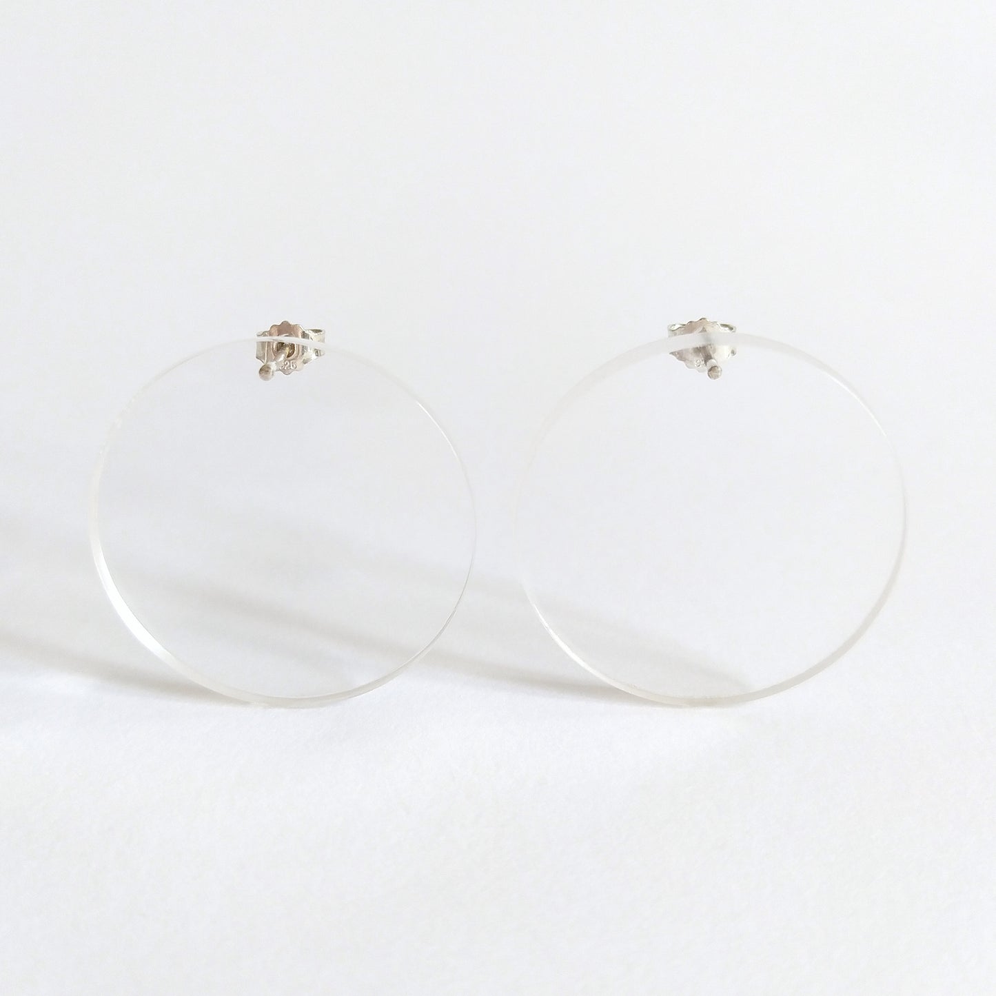 Ariadne | large transparent disc earrings