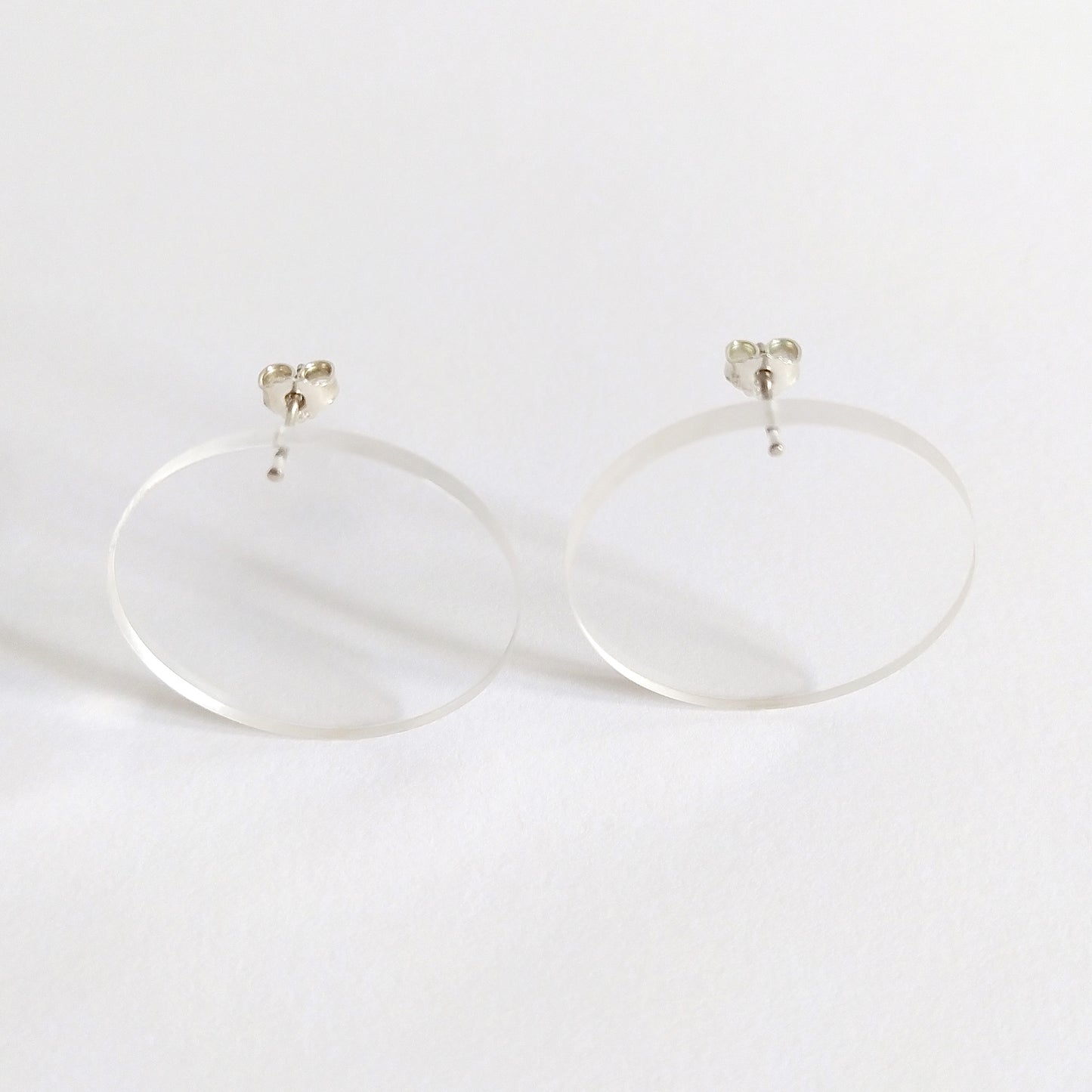 Ariadne | large transparent disc earrings