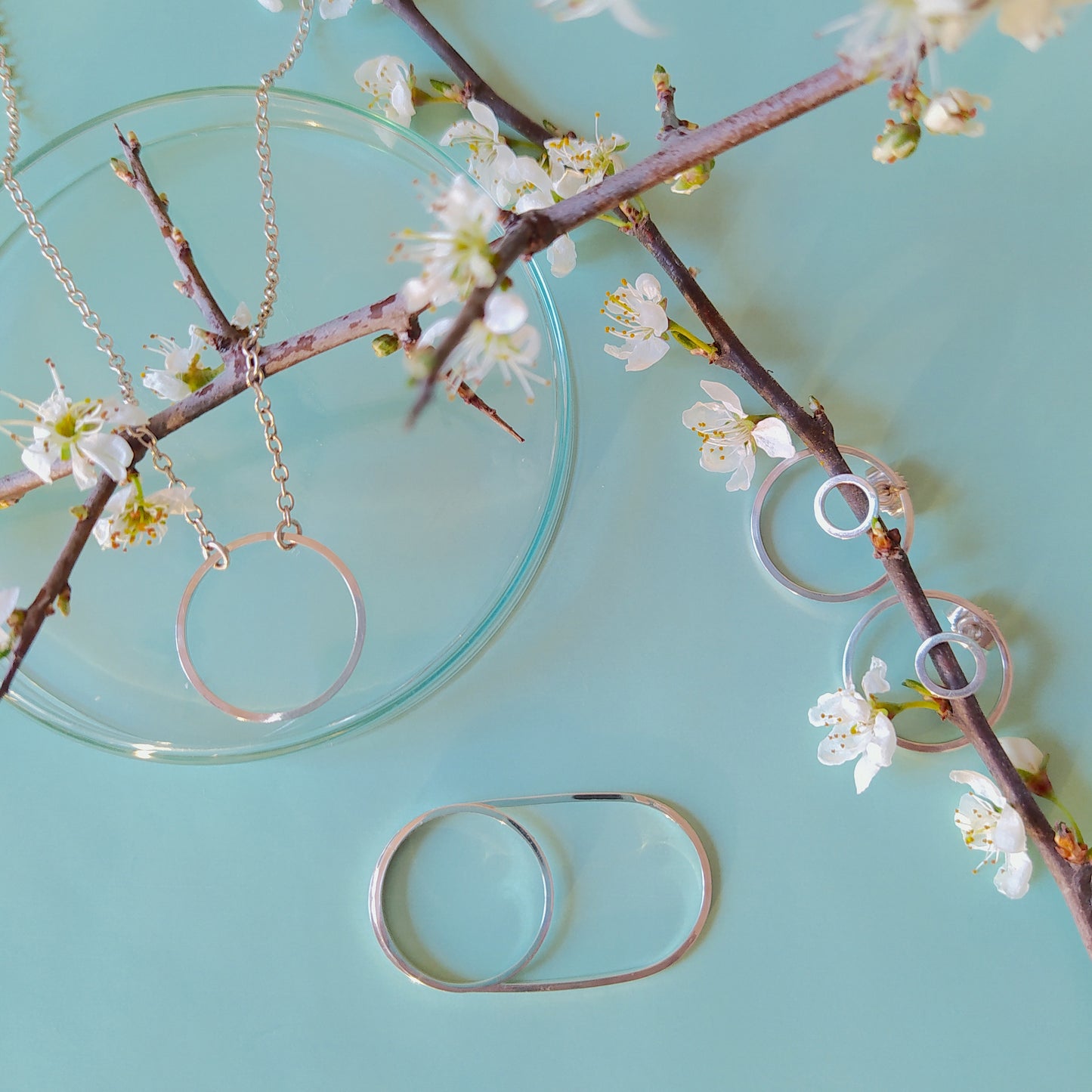 Dina | small circle ear studs
