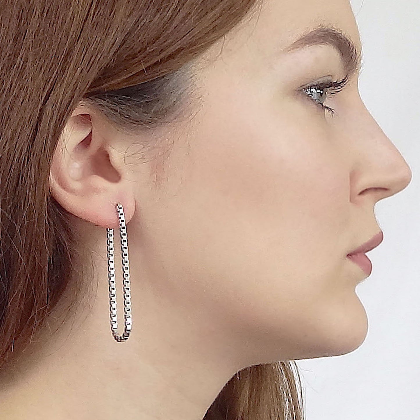 Fleja | hanging chain loop earrings