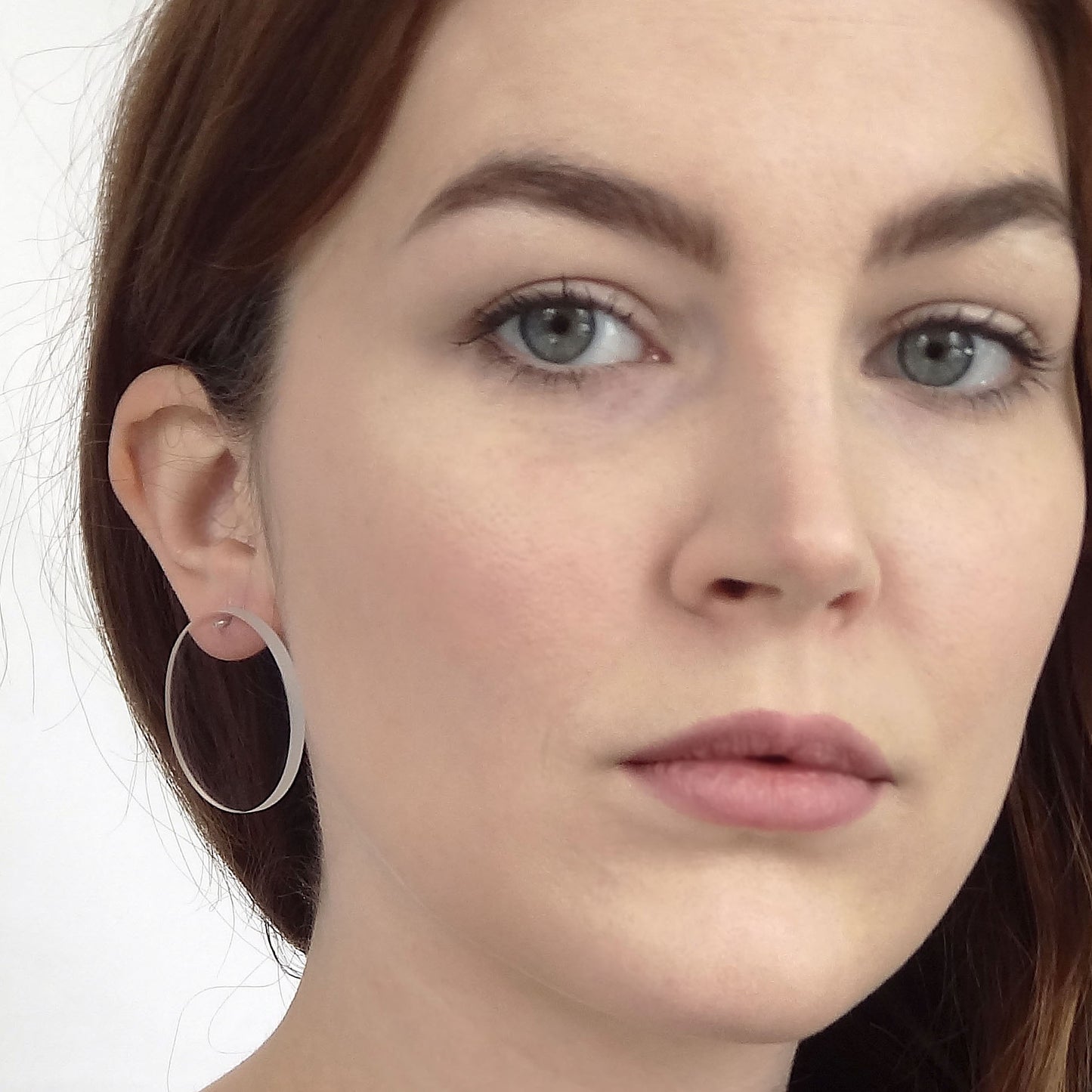 Ariadne | large transparent disc earrings