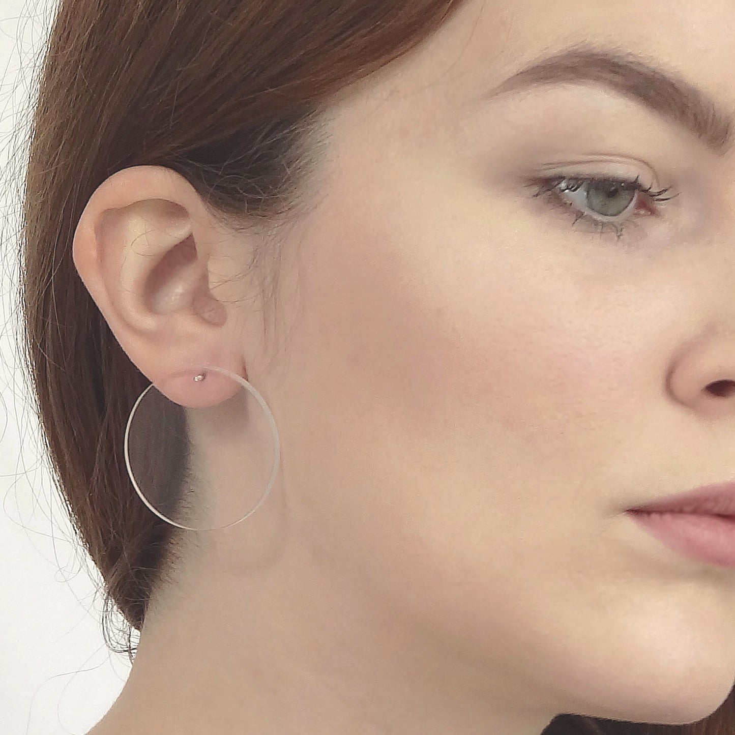 Ariadne | large transparent disc earrings