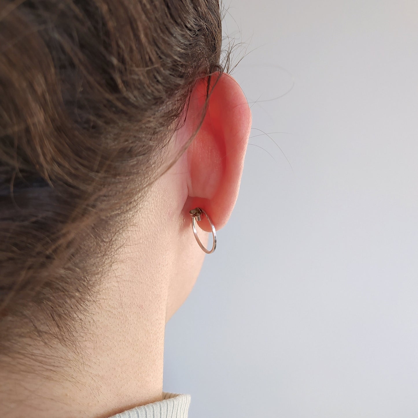 Lina | golden jacketed double circle earrings