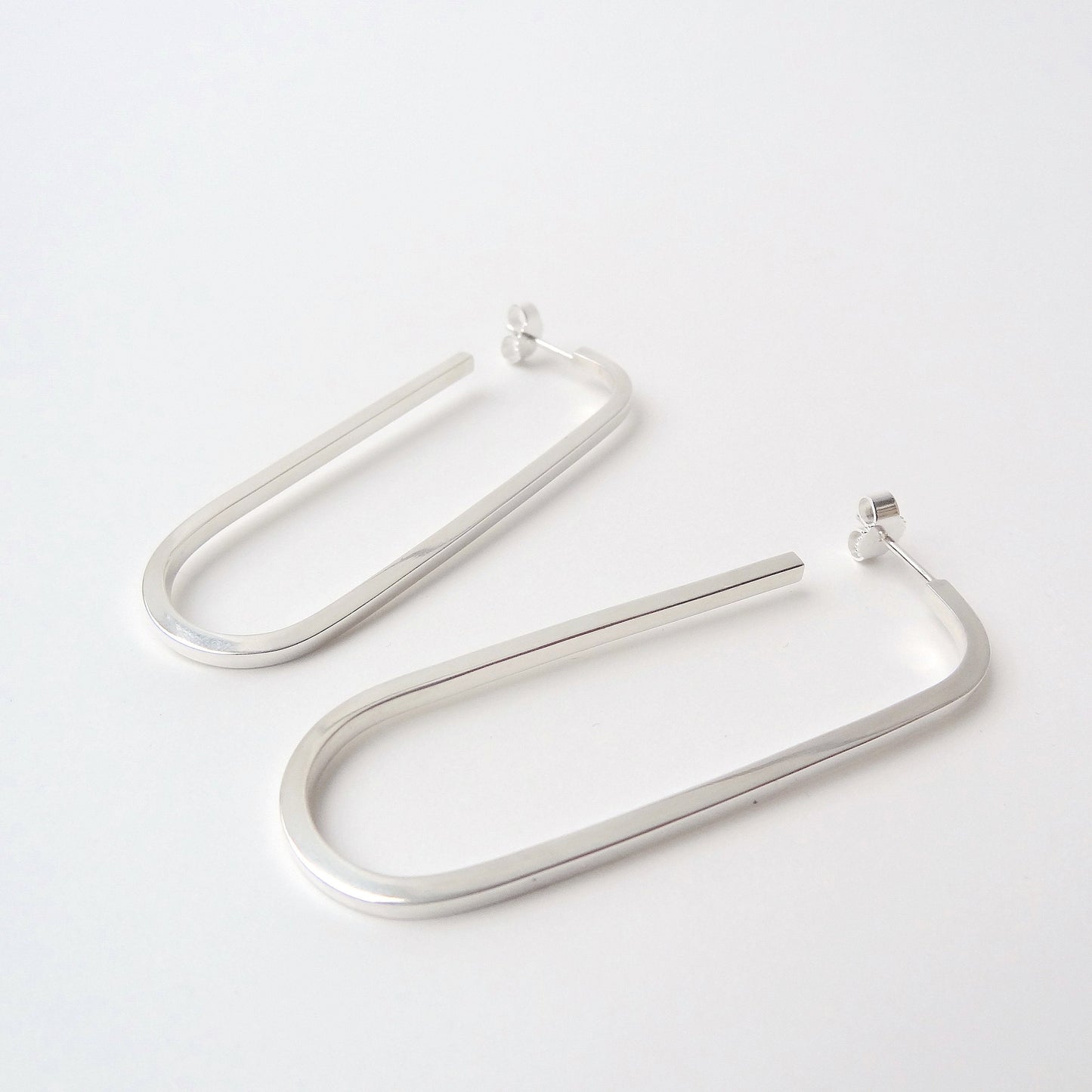 Agnes | long oval chain link earrings