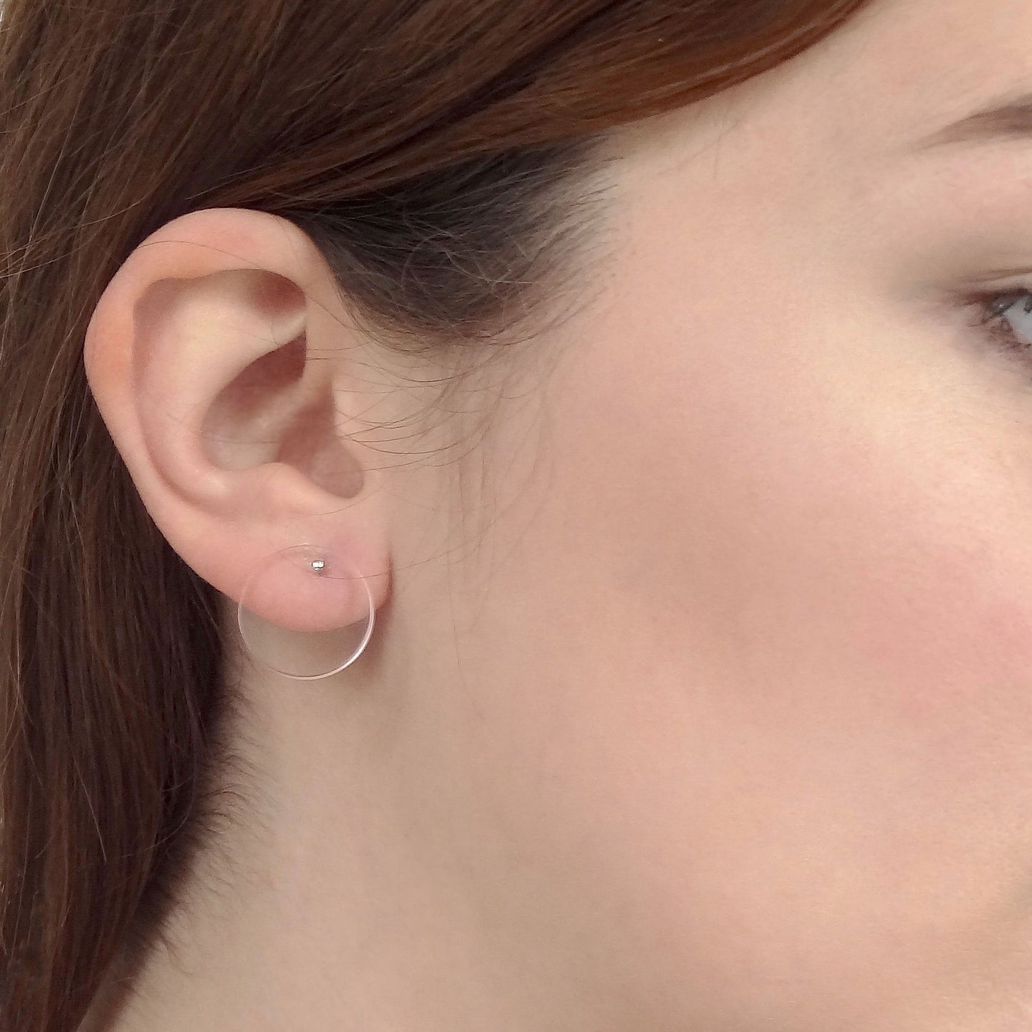 Daphne | transparent disc ear studs