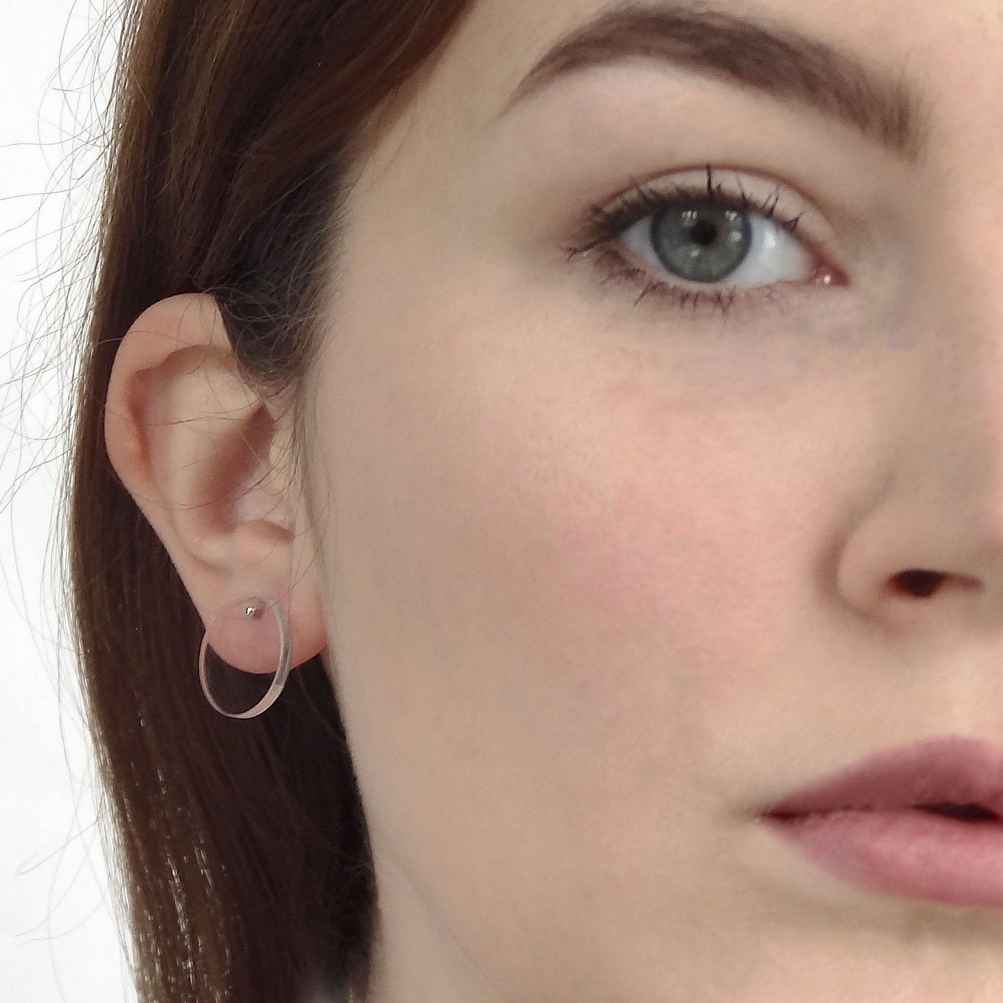 Daphne | transparent disc ear studs