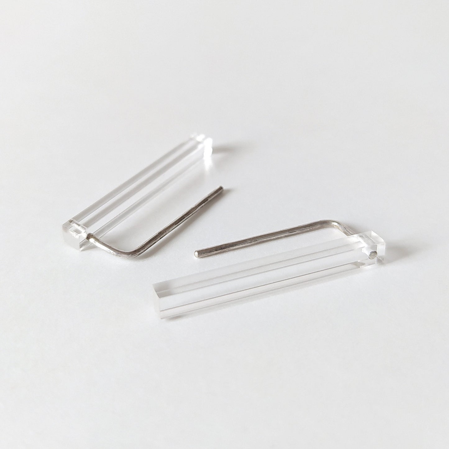 transparente Stab Ohrringe | Viviane