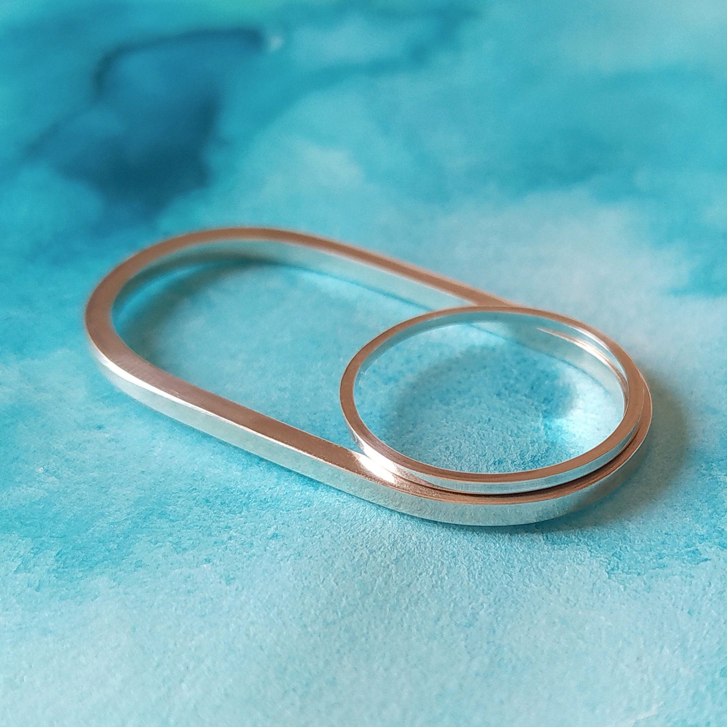 Nia | bold silver double ring