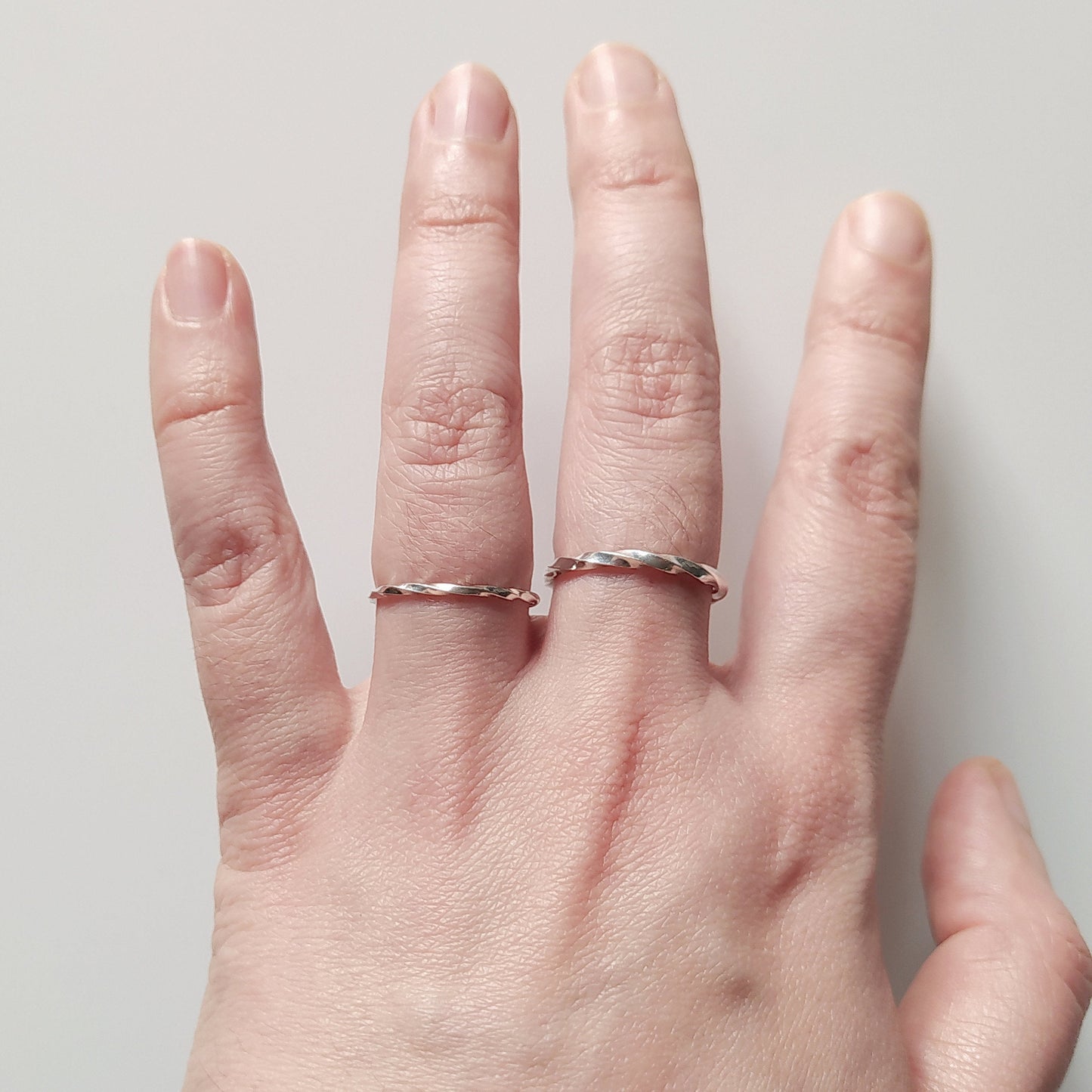 Darcy | skinny twisted silver ring