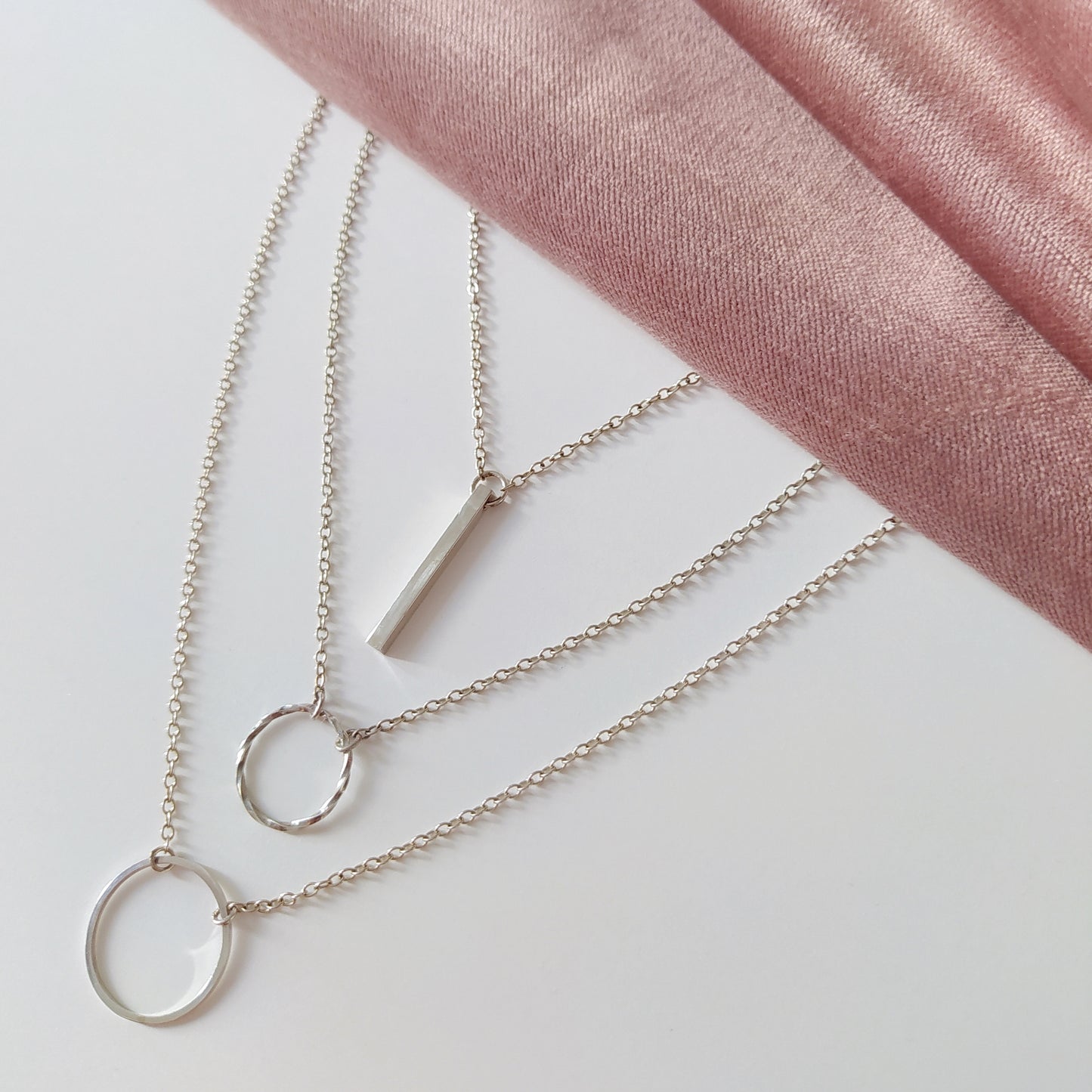 Rene | twisted circle pendant on dainty necklace