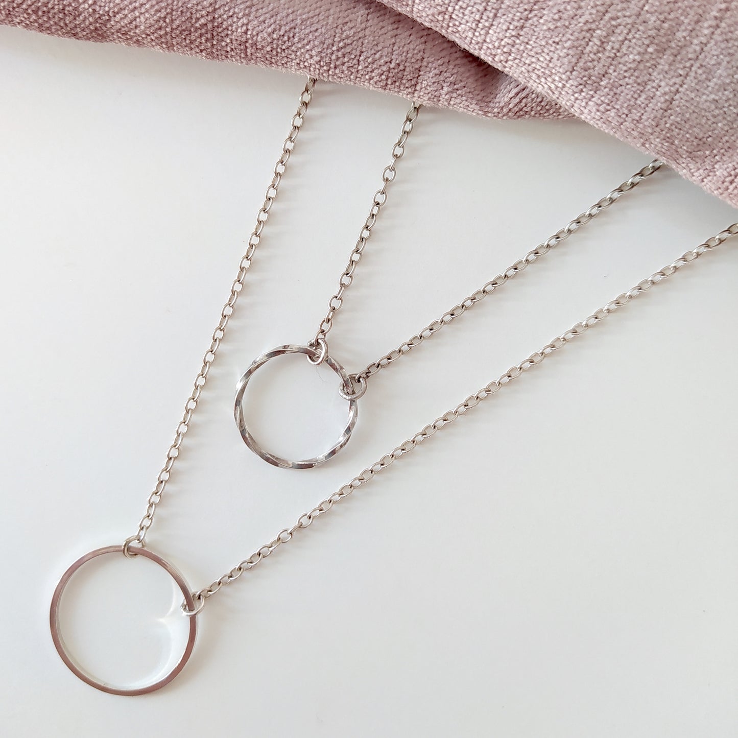 Rene | twisted circle pendant on dainty necklace