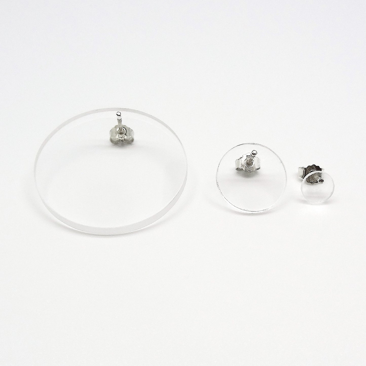 Ariadne | large transparent disc earrings