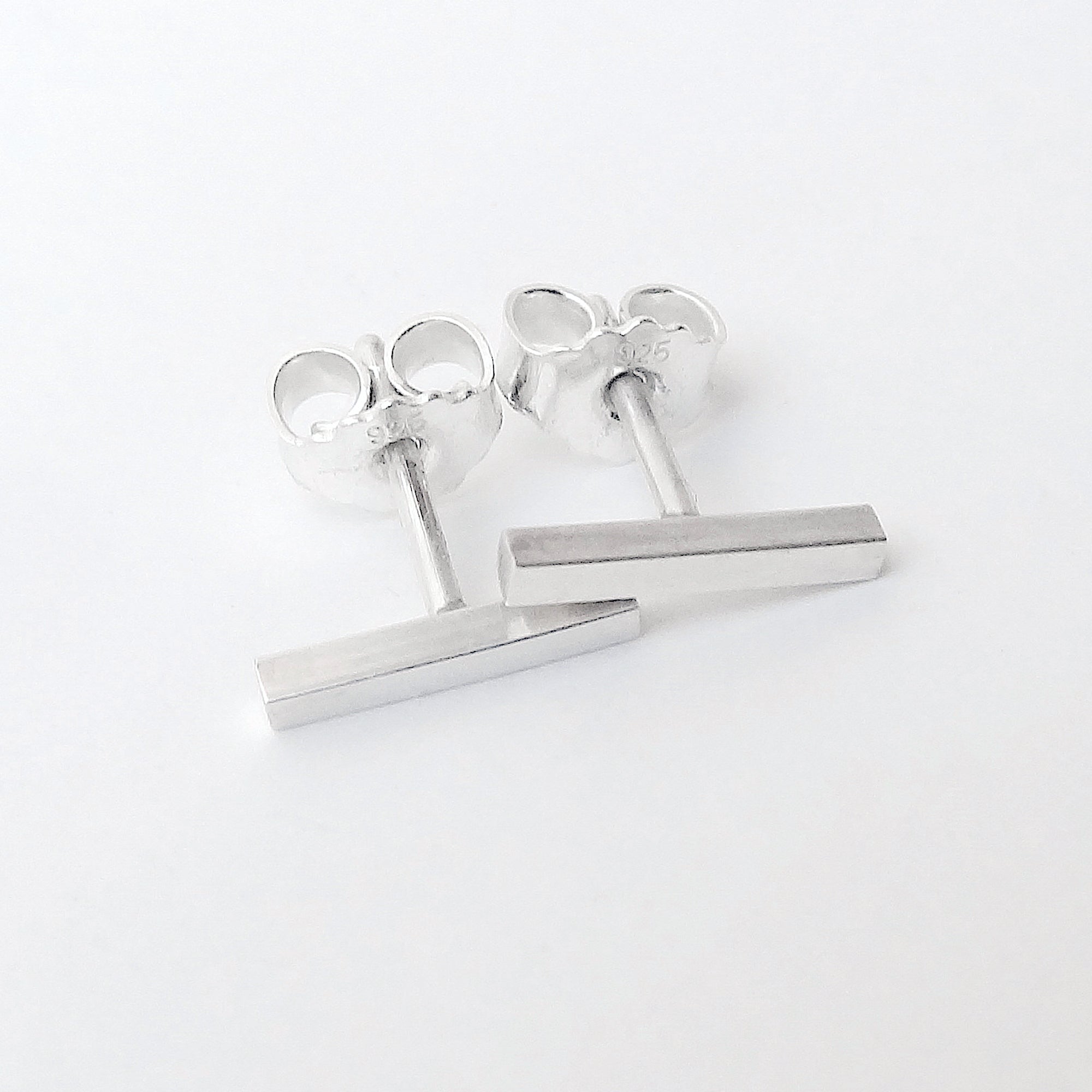 Bar Stud Earrings | Silver – Aurelium