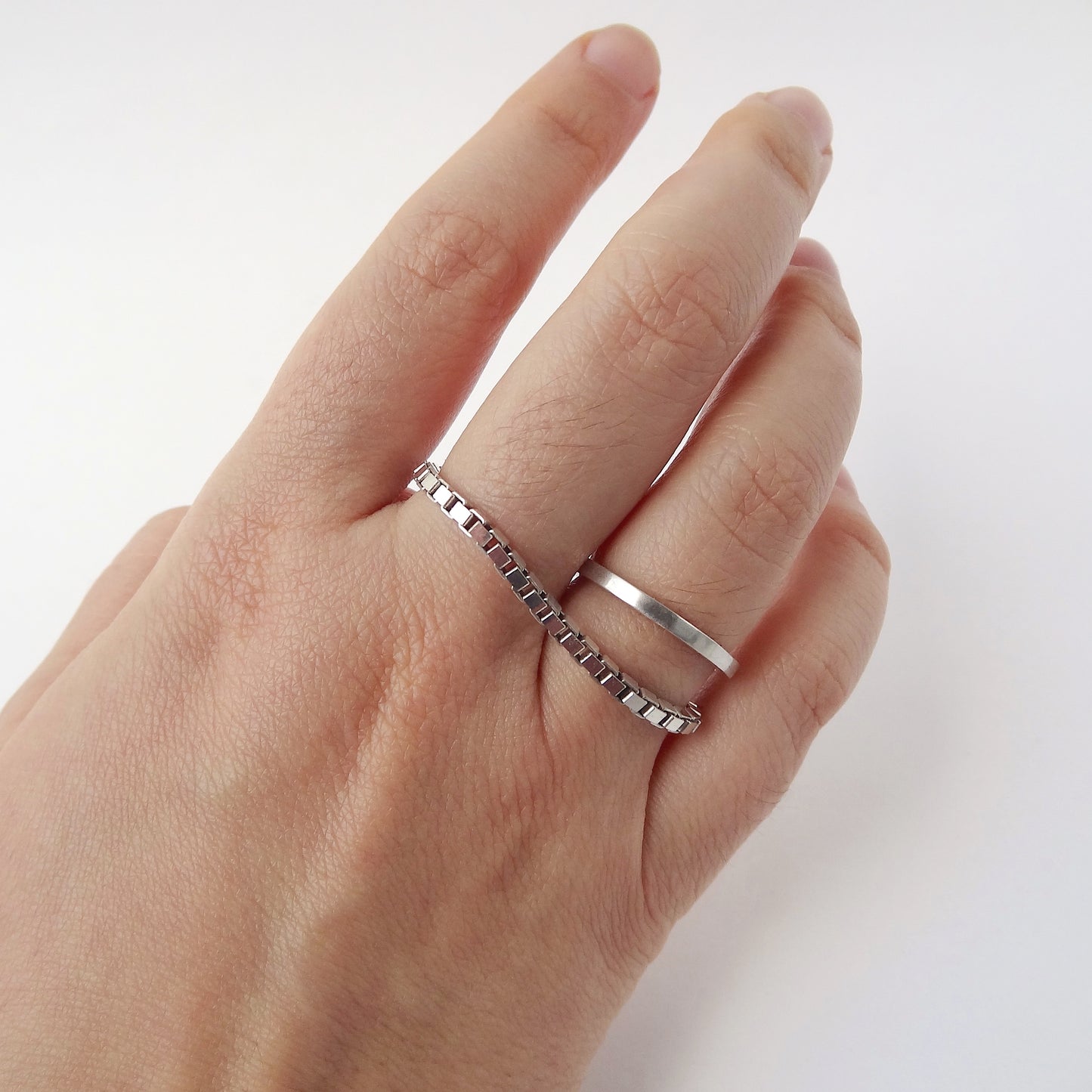 Arda | box chain double ring