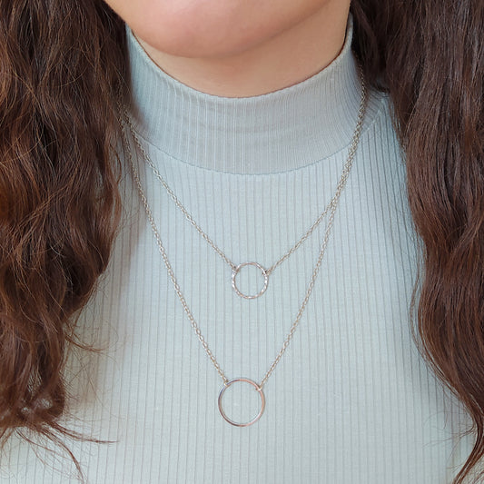 Rene | twisted circle pendant on dainty necklace