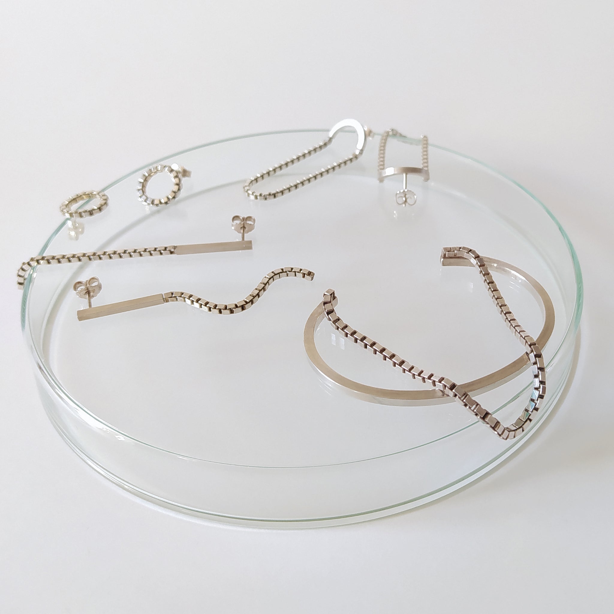 Vala cuff bracelet with chain Rebecca Wolf Design