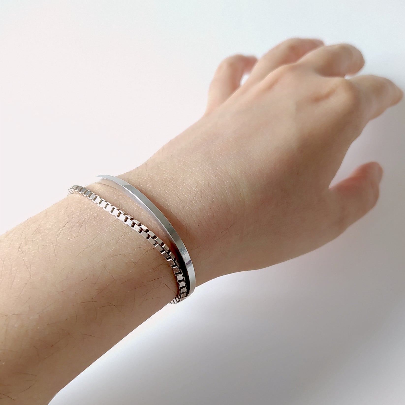 Vala cuff bracelet with chain Rebecca Wolf Design