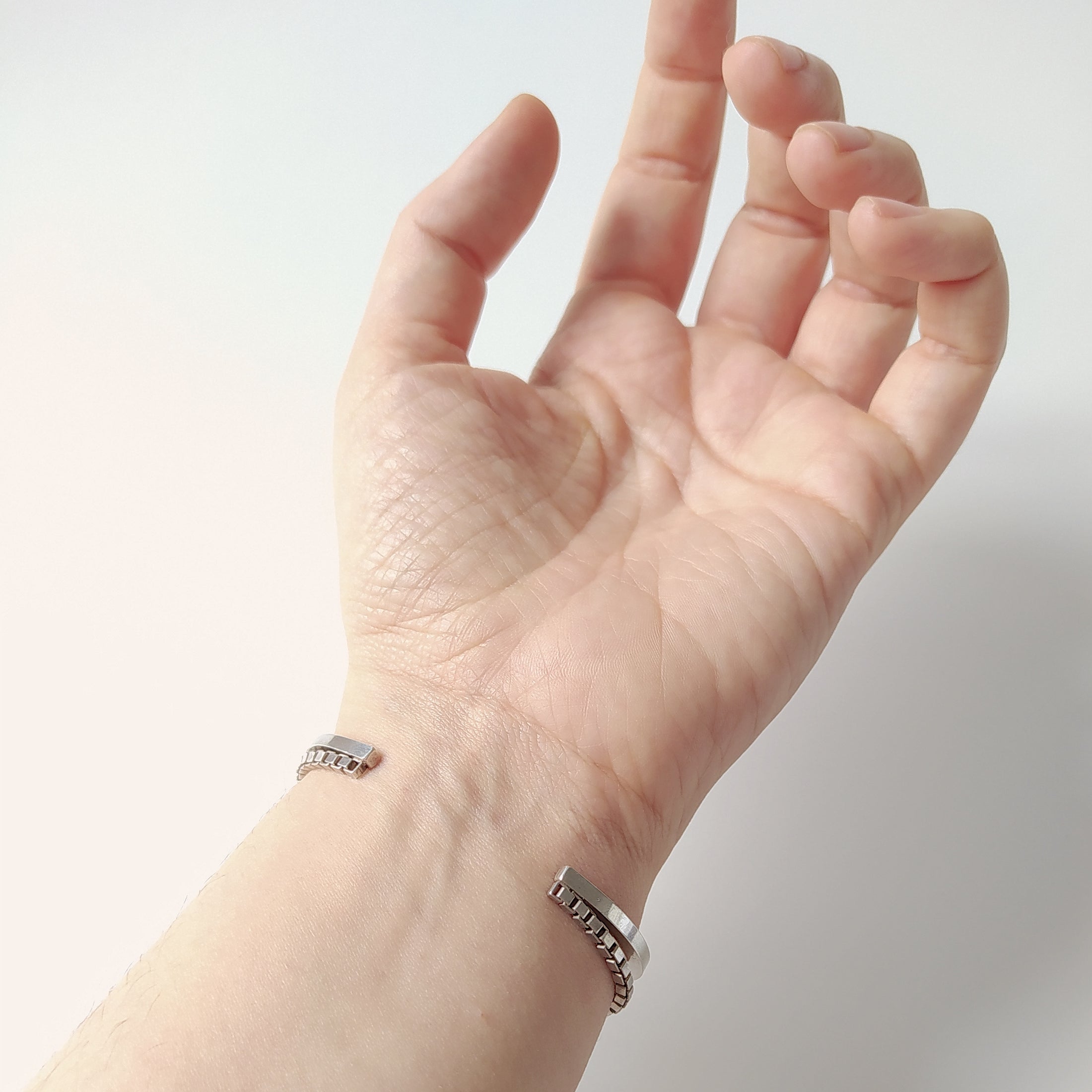 Vala cuff bracelet with chain Rebecca Wolf Design