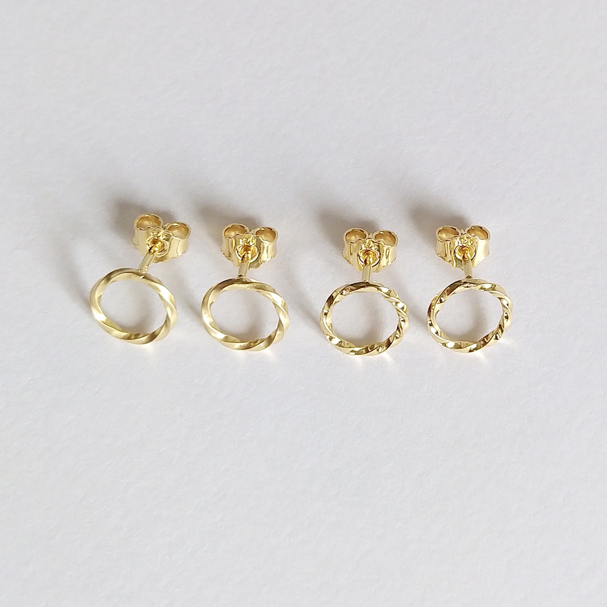 Hexagon Rose Cut Diamond Stud Earrings in Yellow Gold - SOLD - Sholdt Jewelry  Design