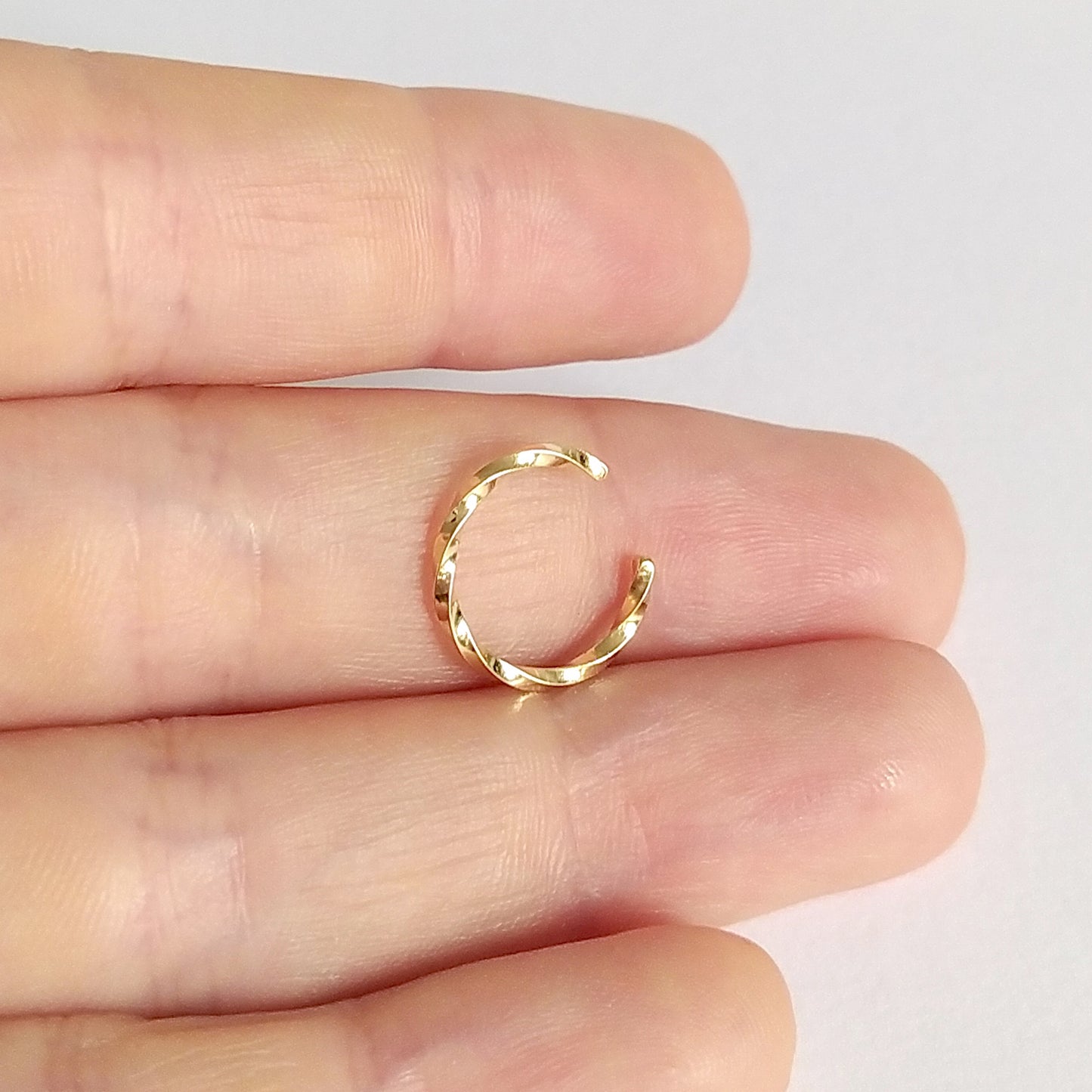Maya | tiny golden twisted ear cuff