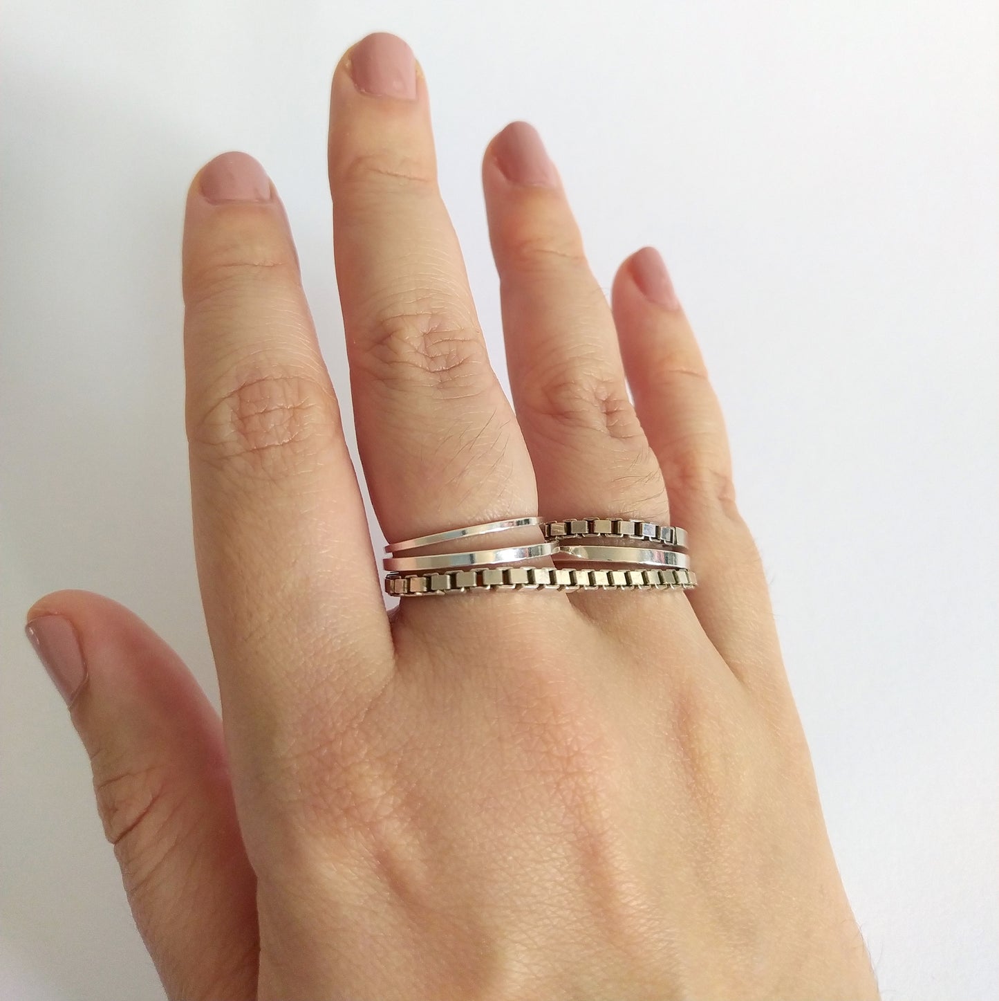 zwei Hälften Ring aus Sterling Silber | Sana