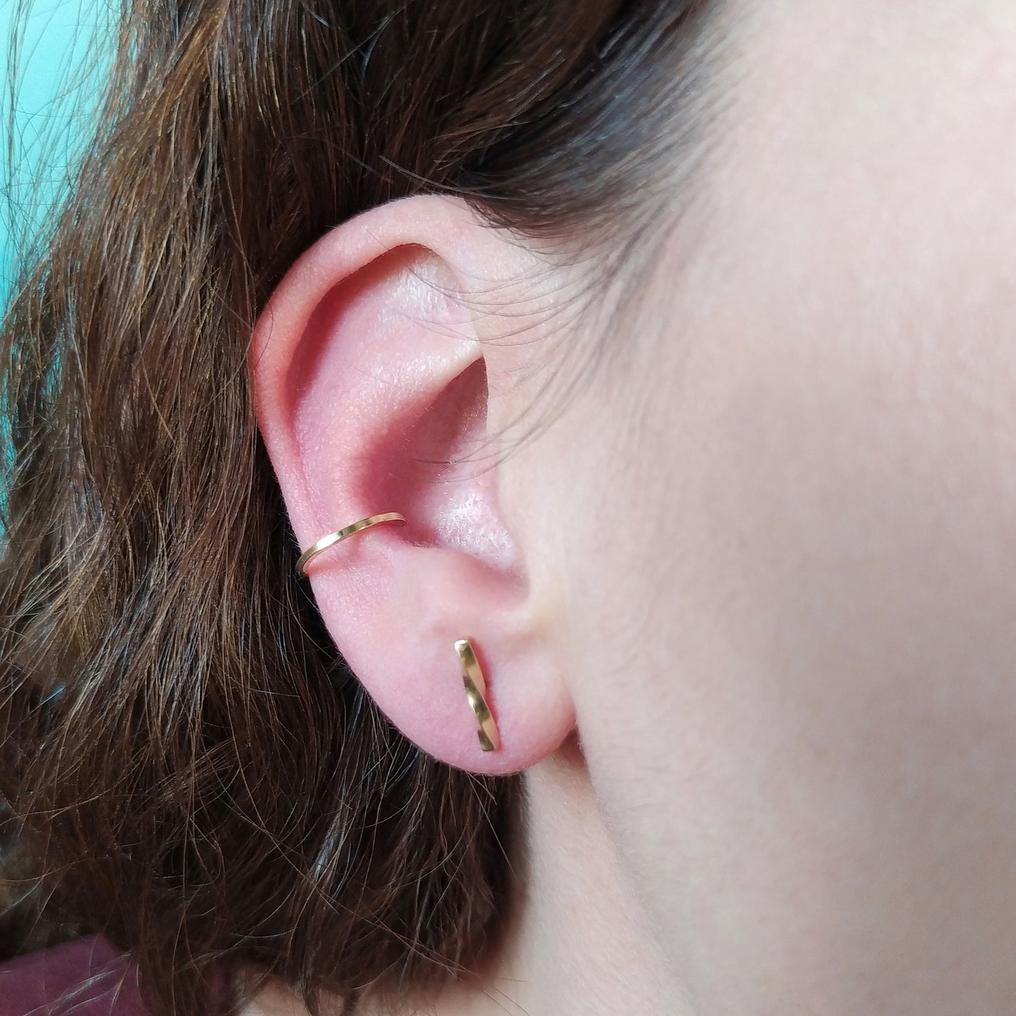 goldener Mini Ansteck Ohrring | Lilly