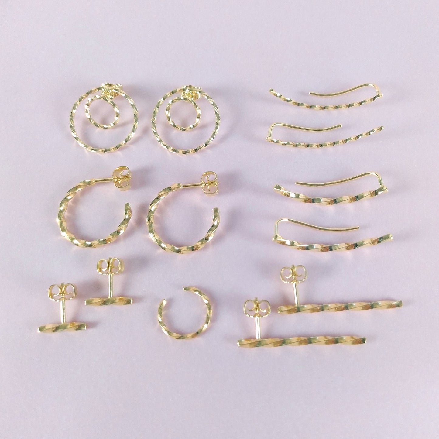 Maya | tiny golden twisted ear cuff