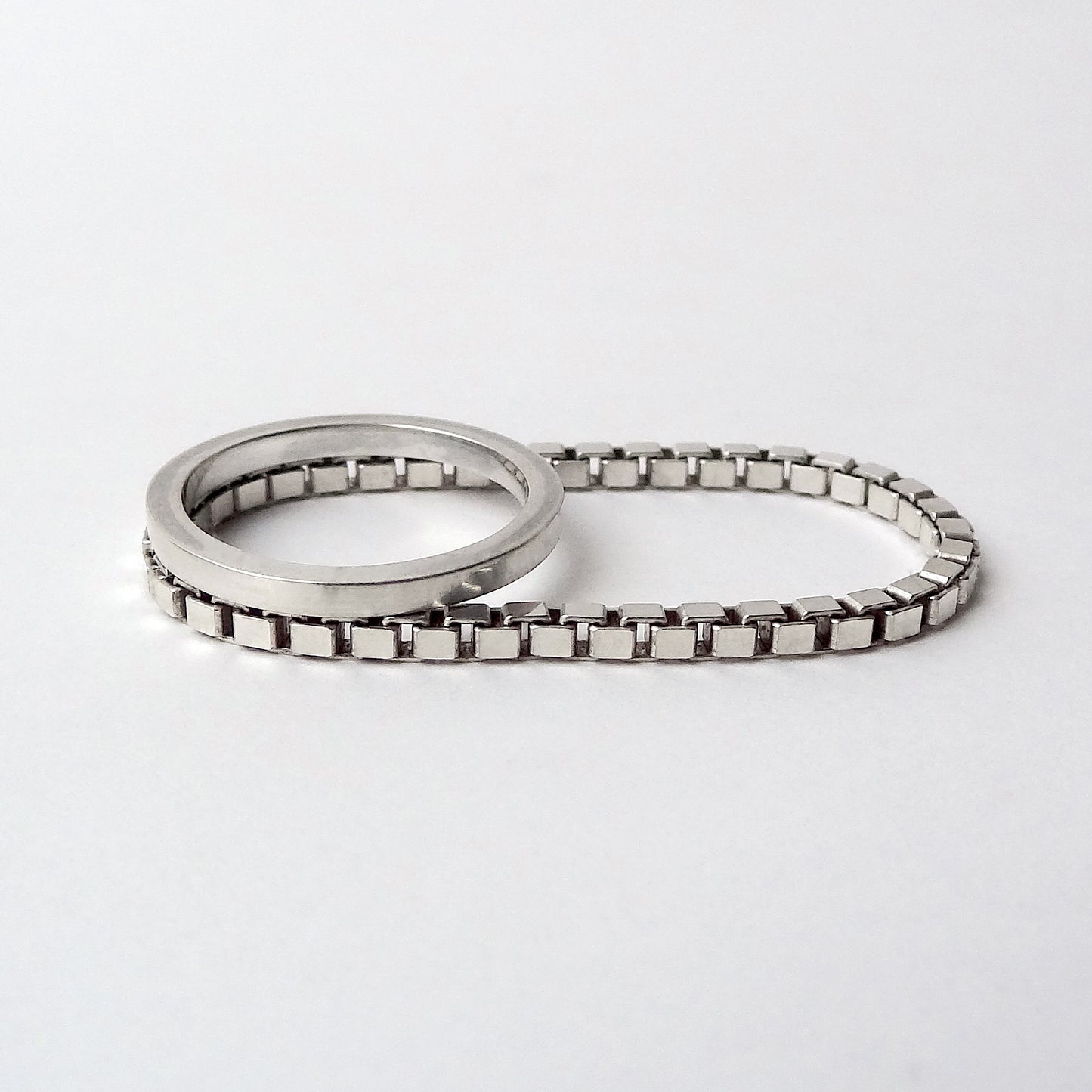 Arda | box chain double ring