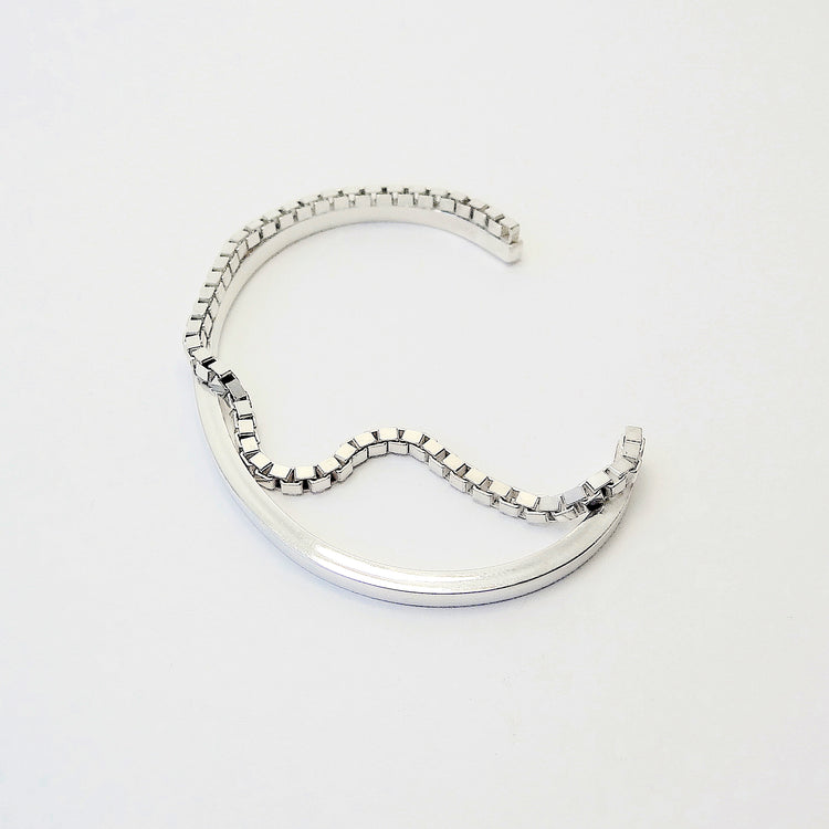 Vala cuff bracelet with chain Rebecca Wolf Design