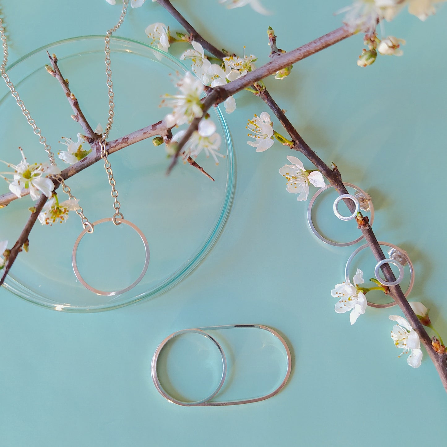 Lina | jacketed double circle earrings