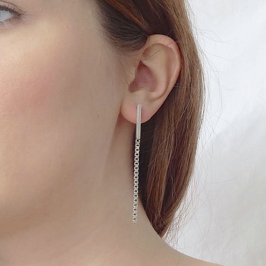lange Ketten Ohrringe aus Silber | Teda