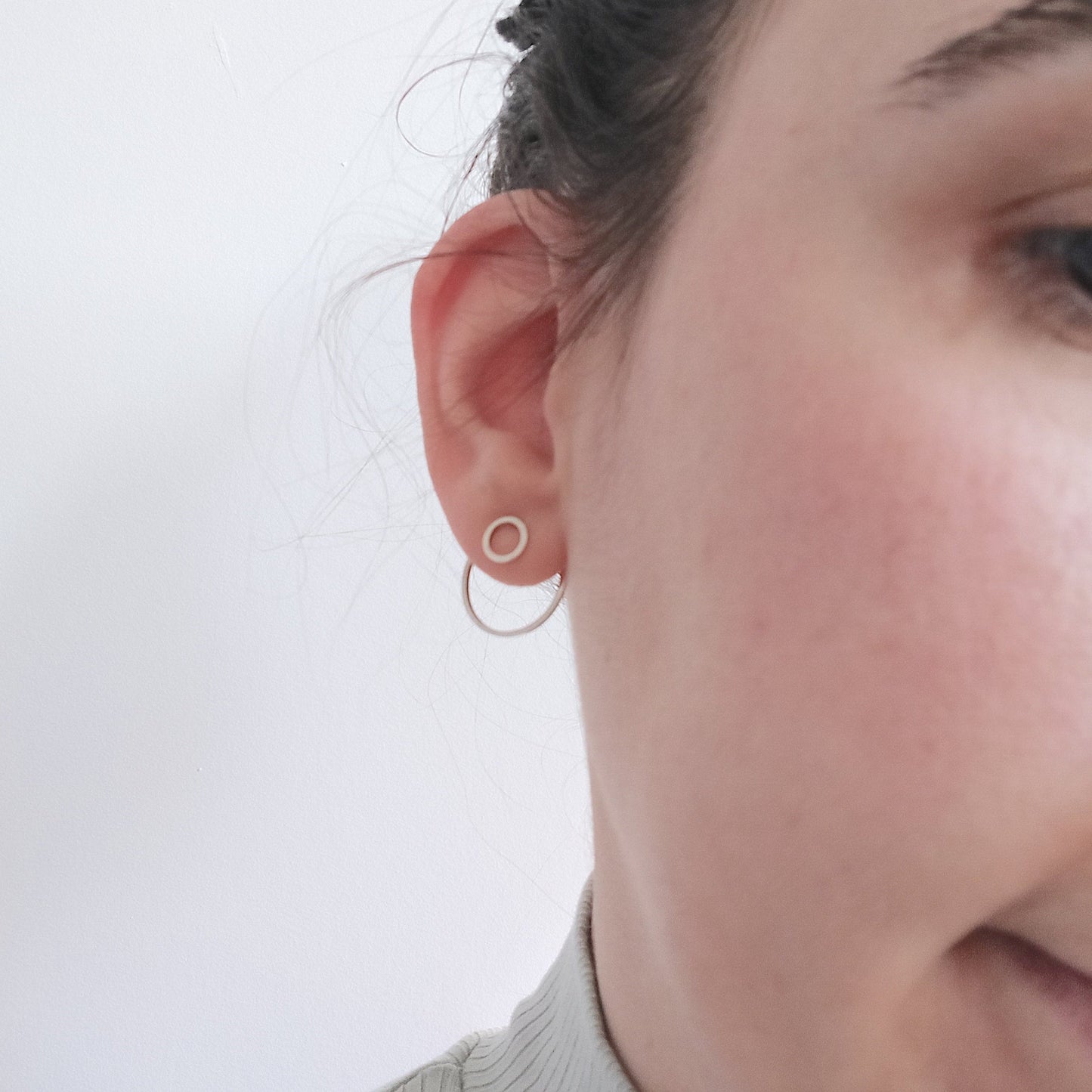 Lina | jacketed double circle earrings