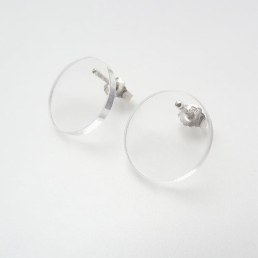 Daphne | transparent disc ear studs