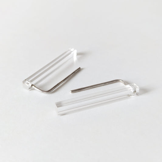 Viviane | lucite bar earrings